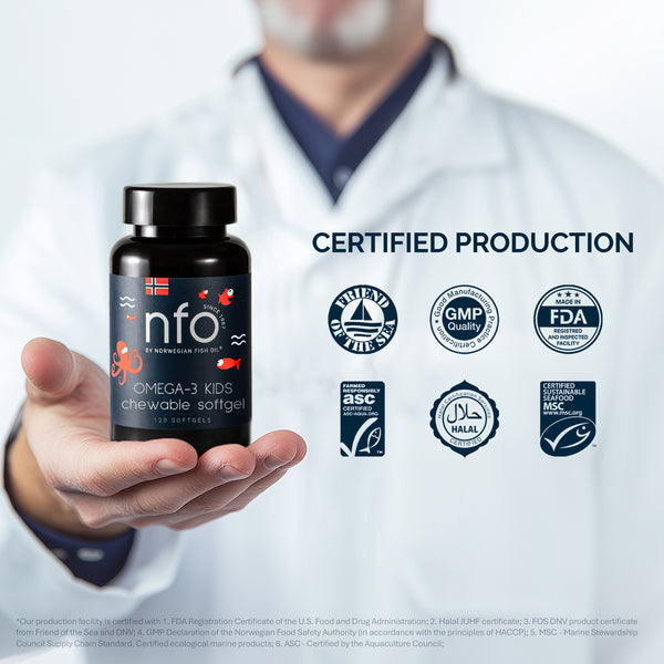 Omega-3 Çocuklar için Çiğnenebilir Kapsüller Vitamin D ve Balık Jelatini ile
